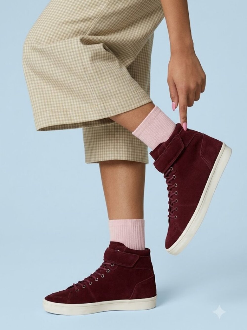 Creative Recreation Mid Top Burgundy Leather Savona Suede Sneakers Size 7
